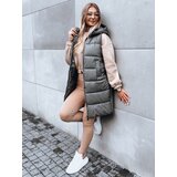 DStreet LADY'S LONG QUILTED WAISTCOAT far dark gray | shoptok.hr