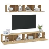  Komplet TV omaric 4-delni sonoma hrast inženirski les, (20734862) | Shoptok.si