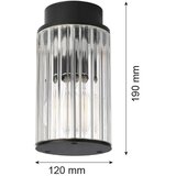  Argon 8773 - Spoljno plafonsko svetlo NORFOLK 1xE27/15W/230V IP44 crna | Eponuda.com