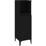Maison Chic Kopalniška omarica - Kopalniški kabinet črna 30x30x100 cm inženirski les, (21795051) | Shoptok.si