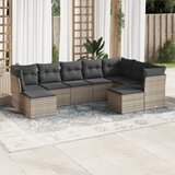 vidaXL 9-dijelni set vrtnih sofa od poliratana s jastucima sivi | shoptok.hr