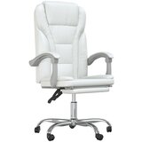 vidaXL Pisarniški stol belo umetno usnje, (21135115) | Shoptok.si
