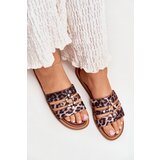 Boto Flat Women's Slippers With Gold Detail Leopard Noroti Cijene