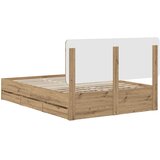  Bed Frame with Storage and Headboard Artisan Oak 120 x 200 cm | shoptok.hr