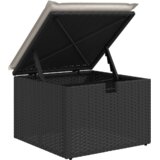 vidaXL 8-delna vrtna sedežna garnitura z blazinami Črna Poly Rattan | Shoptok.si
