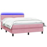  Krevet s oprugama i madracem ružičasti 160x210 cm baršunasti | shoptok.hr
