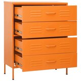 vidaXL Ladičar narančasti 80 x 35 x 101,5 cm čelični | shoptok.hr