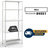 Polica metal-metal 170x75x30cm 5x80kg Bela | Eponuda.com