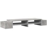 vidaXL Stojalo za zaslon s predelki beton. siva 100x27x15 cm inž. les | Shoptok.si