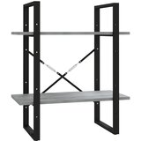 Maison Chic Knjižna omara - Knjižni regal 2-nadstropna siva sonoma 60x30x70 cm konstr. les, (21725576) Cene
