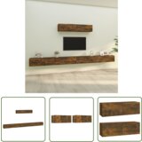 The Living Store Komplet TV omaric 6-delni dimljen hrast inženirski les - Komplet TV Omaric, (21738278) | Shoptok.si