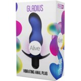 Alive Analni čep sa vibracijom Gladius, 11cm, Plavi Cene