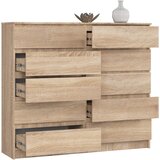 AKORD Komoda, 10 Predalov, Hrast Sonoma, (5000332267) | Shoptok.si