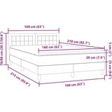  Box spring posteljni z vzmetnico temno siv 160x210 cm žamet, (21829143) | Shoptok.si