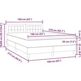  Krevet s oprugama i madracem tamnosivi 160x210 cm baršunasti | shoptok.hr