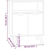  Komoda bijela 60 x 30 x 72 cm od konstruiranog drva - Bijela 1 | shoptok.hr