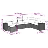 vidaXL 8-dijelni set vrtnih sofa s jastucima smeđi od poliratana | shoptok.hr