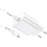 hoco. polnilec N22 Jetta PD 25W Type C s kablom Type C na Type C - bel | Shoptok.si