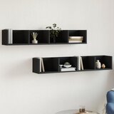 vidaXL Zidni ormarići 2 kom crni 99x18x16 5 cm od konstruiranog drva Cijene