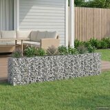  Gabionski uzdignuti krevet 2 pcs Srebrno 330 x 50 x 80 cm | shoptok.hr