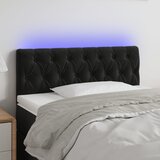 vidaXL LED uzglavlje crno 90x7x78/88 cm baršunasto Cijene