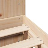 vidaXL Posteljni okvir brez vzmetnice 135x190 cm trdna borovina | Shoptok.si