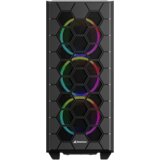 Sharkoon Kućište gaming, RGB HEX bk ATX, Tempered Glass, ventilator 4x120mm, black | Eponuda.ba