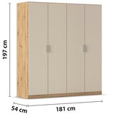 Mömax Omara Za Oblačila Celle Mat, Barva Šampanjca | Shoptok.si