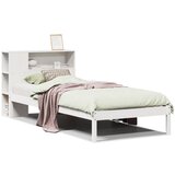 vidaXL Knjižna postelja brez vzmetnice bela 75x190 cm trdna borovina, (21532602) | Shoptok.si
