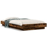 Maison Chic Posteljni okvir - Enojna postelja - Postelja za odrasle z LED lučkami dim. hrast 100x200 cm inž. les, (21696215) Cene