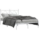  Metalni okvir za krevet s uzglavljem bijeli 120x200 cm | shoptok.hr