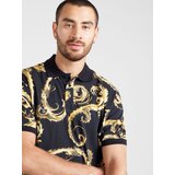 Versace Jeans Couture Majica 'Magliette' tamno smeđa / žuta / crna / prljavo bijela | shoptok.hr
