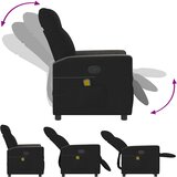  Masažni naslonjač od tkanine crni | shoptok.hr