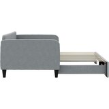  Dnevni krevet na razvlačenje svjetlosivi 100x190 cm od tkanine - Svjetlosiva s krevetom na izvlačenje | shoptok.hr