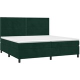 Krevet s oprugama i madracem tamnozeleni 200x200 cm baršunasti | Eponuda.com
