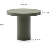 Kave Home okrugao vrtni stol betonski ø 90 cm aiguablava – | shoptok.hr