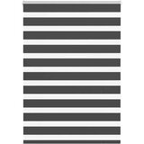 vidaXL Zavjesa zebra crna 95x150 cm širina tkanine 90,9 cm poliester | shoptok.hr