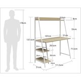 Novogratz Zidni radni stol s pločom stola u dekoru hrasta 51x111 cm Bushwick – | shoptok.hr