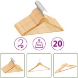 The Living Store Obešalniki 20 kosov nedrseči iz trdega lesa - Obešalnik, (21746661) | Shoptok.si