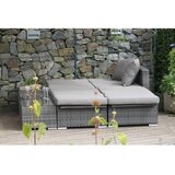 Garden Pleasure Siva vrtna garnitura iz umetnega ratana za 4 osebe Alcudia - | Shoptok.si