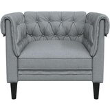 Fotelj chesterfield svetlo siva tkanina | Shoptok.si