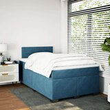 vidaXL Krevet s oprugama i madracem plavi 120 x 190 cm baršun | shoptok.hr
