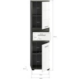 MID.YOU Kopalnica Blake, Bela, Srebrna, 4-Delna | Shoptok.si