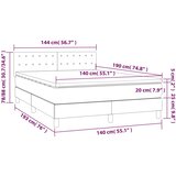  Krevet s oprugama i madracem tamnosivi 140x190 cm od tkanine | shoptok.hr