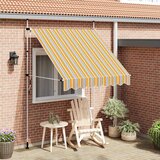 Tenda na ručno uvlačenje 200 cm žuto-plava prugasta | shoptok.hr