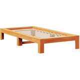 vidaXL Okvir kreveta bez madraca voštano smeđi 90 x 190 cm od borovine | shoptok.hr