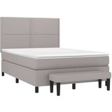  Box spring s madracem svjetlosivi 140x200 cm od tkanine | shoptok.hr