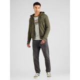 GAP Majica pegasto siva / oliva | Shoptok.si
