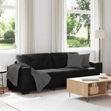  Trosjed Kauč Crni 220x78x80 cm Baršun Cijene