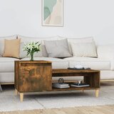 The Living Store Klubska mizica dimljeni hrast 100x50x45 cm inženirski les - Klubska Mizica, (21573443) Cene